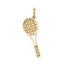 Tennis Racket Diamond Charm