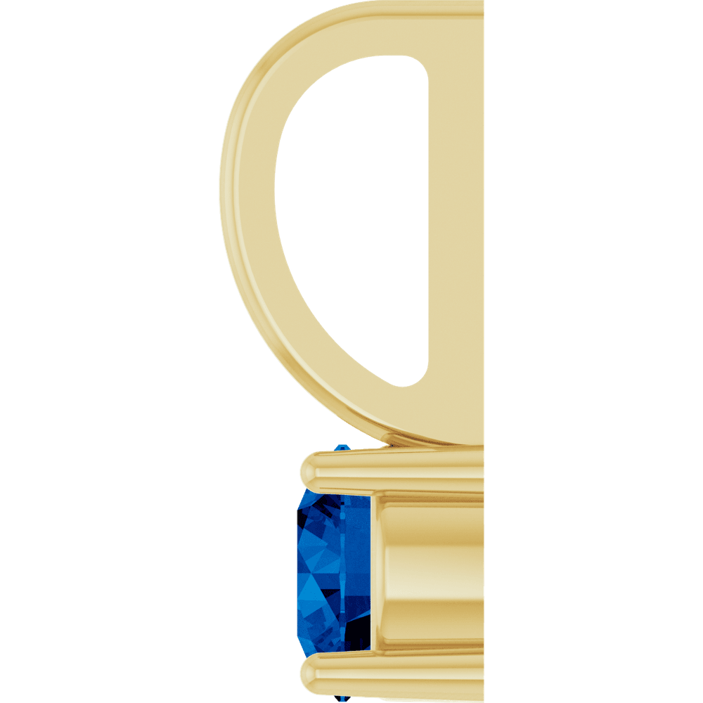 Blue Sapphire Solitaire Charm
