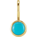 Bezel-Set Natural Turquoise Charm