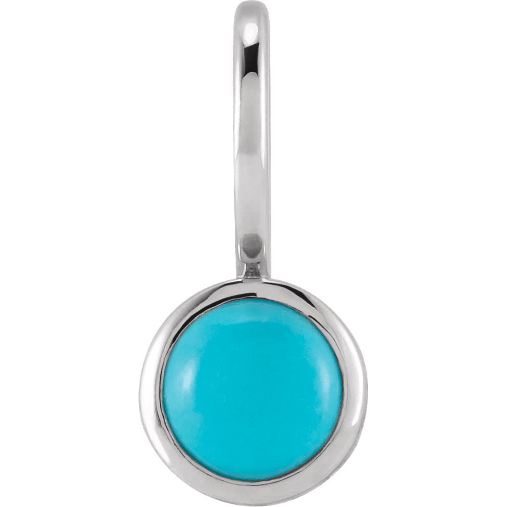 Bezel-Set Natural Turquoise Charm