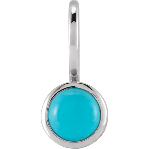 Bezel-Set Natural Turquoise Charm