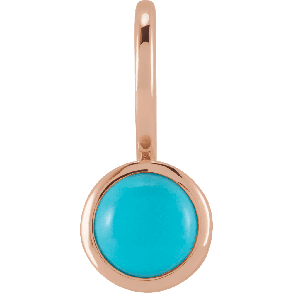 Bezel-Set Natural Turquoise Charm