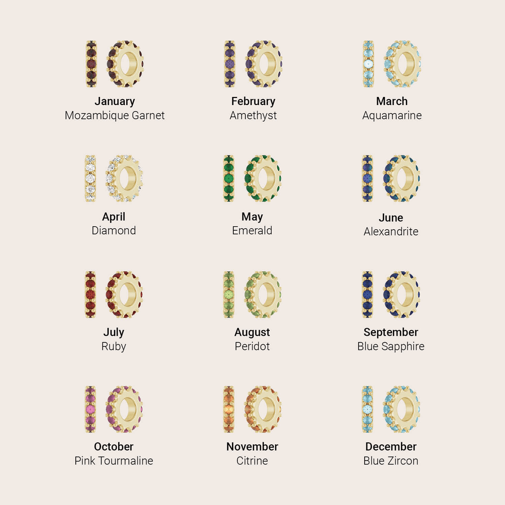 Birthstone Spacer