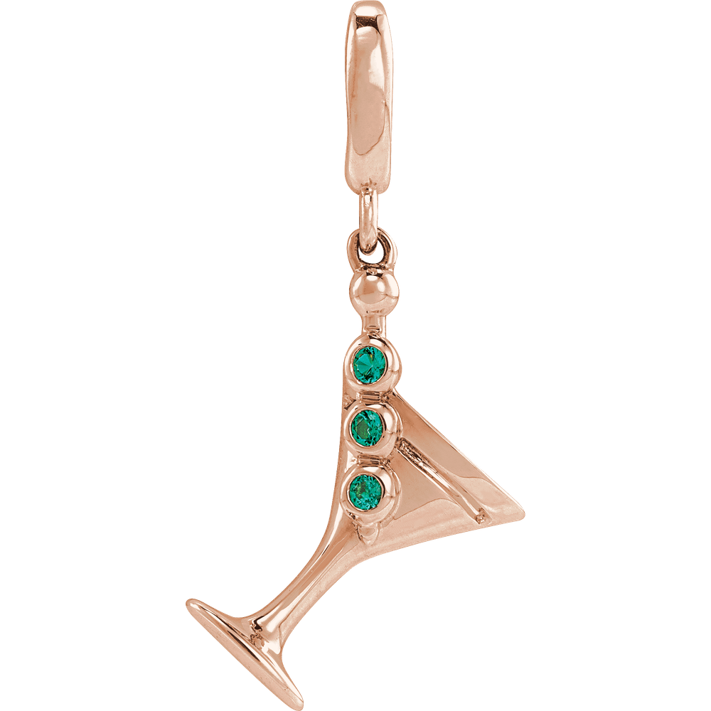 Emerald Martini Charm