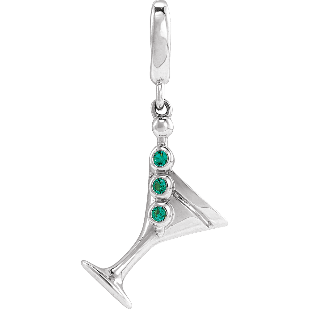 Emerald Martini Charm
