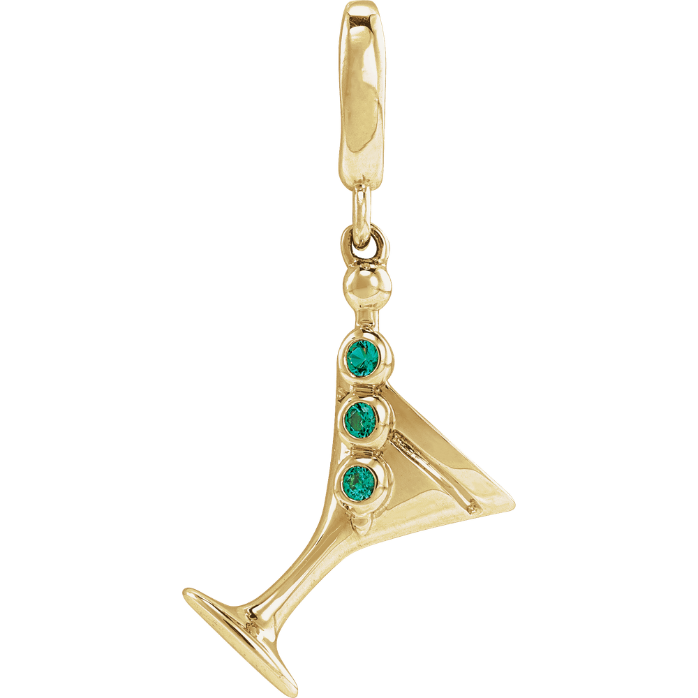Emerald Martini Charm