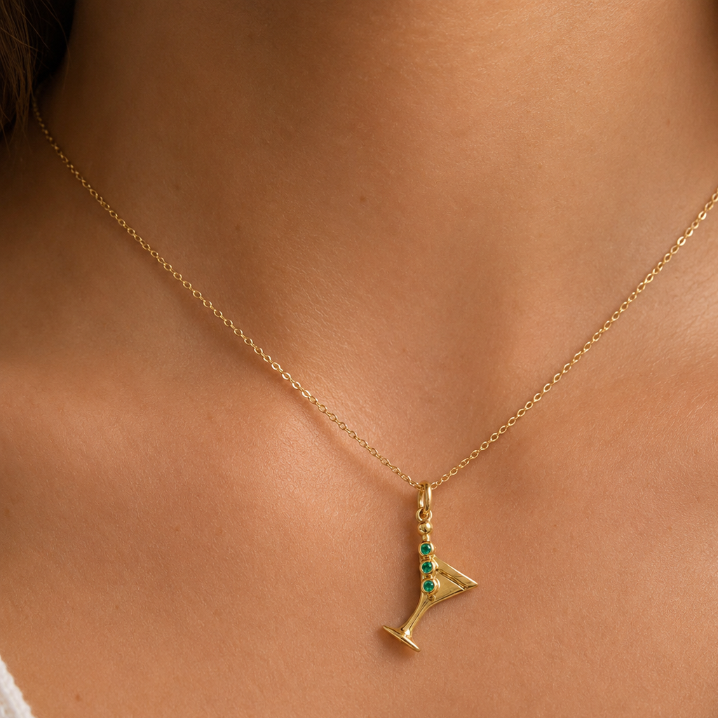 Emerald Martini Charm