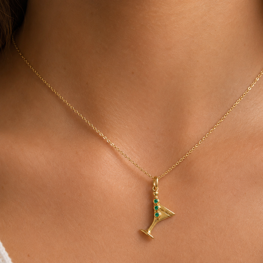 Emerald Martini Charm